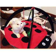 Load image into Gallery viewer, Pet Play Tent Bed | Dog and Cat play bed with colorful hanging toys |