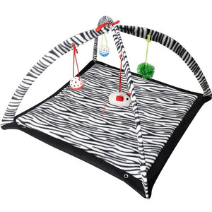 Pet Play Tent Bed | Dog and Cat play bed with colorful hanging toys |