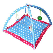 Load image into Gallery viewer, Pet Play Tent Bed | Dog and Cat play bed with colorful hanging toys |