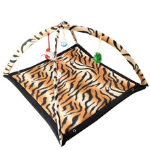 Load image into Gallery viewer, Pet Play Tent Bed | Dog and Cat play bed with colorful hanging toys |