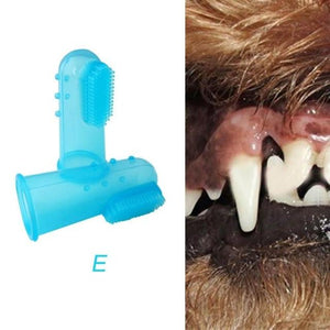 Super Soft Pet Finger Toothbrush Teddy Dog Brush Bad Breath Tartar Teeth Tool T117