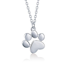 Load image into Gallery viewer, Rose Gold, Silver Animal Footprints Paw Necklaces