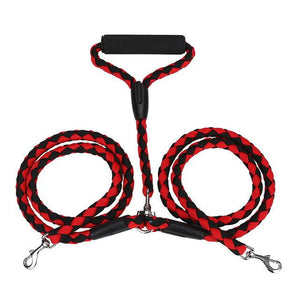 Braided tangle-free Dual dog leash