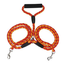 Load image into Gallery viewer, Braided tangle-free Dual dog leash