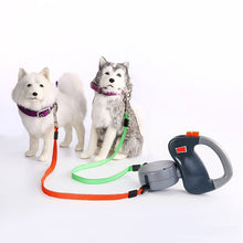 Load image into Gallery viewer, Dual Retractable Pet Dog Leash