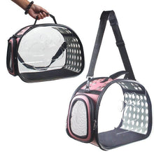 Load image into Gallery viewer, Travel Dog Carrier Bags Puppy Cat Carrying Outdoor Bag Small Pet Portable Handbag Bag Soft Dog Kennel Products Transparent Bag